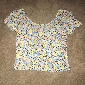 Floral Crop Top- Size Medium
